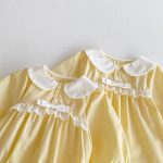 【66-120cm】ロンパース/ワンピース 可愛い キイロ 姉妹服 - 画像 (17)