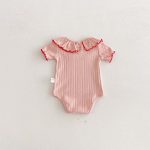 【66-90cm】ロンパース ベビー 女の子 おしゃれ フリル襟 - 画像 (7)