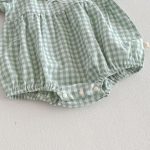 【66-110cm】ロンパースorワンピース グリーンチェック 姉妹服 - 画像 (12)