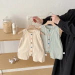 【66-90cm】ロンパース ベビーノースリーブ カラフル - 画像 (3)
