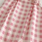 【73-100cm】サロペット 可愛い ピンク チェック ベビー服 - 画像 (14)
