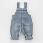 【80-140cm】キッズ ポケット付き デニム サロペット - 画像 (4)