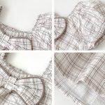 【73-100cm】セットアップ パフスリーブ 蝶結び シンプル ベビー服 - 画像 (9)