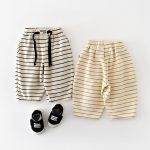 【73-110cm】パンツ ボーダー カジュアル 履きやすい ボトムス - 画像 (7)