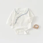 【52-80cm】ロンパース ベビー フリルデザイン リボン - 画像 (3)