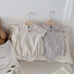 【66-90cm】ロンパース ストライプ 無地 シンプル ベビー服 - 画像 (15)