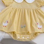 【66-90cm】ロンパース アヒル チェック 可愛い ベビー服 - 画像 (12)