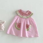 【66-110cm】ロンパースorワンピース スイカ ノースリーブ 姉妹服 - 画像 (6)