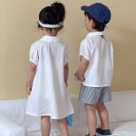 【80-150cm】セットアップorワンピース ツリー柄 ホワイト 兄妹お揃い - 画像 (10)