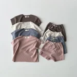 【73-120cm】セットアップ ベビー 無地 ナチュラル