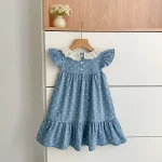 【66-130cm】ロンパース or ワンピース 肩フリル リボン柄 - 画像 (13)