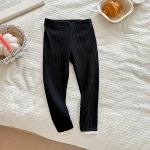 【80-140cm】ベビー 女の子 無地 レース裾リブ レギンス - 画像 (14)