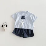【73-100cm】セットアップ ベビー 英字 カジュアル - 画像 (5)