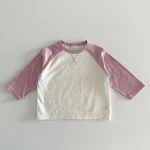 【73-100cm】ベビー カラー切り替え トップス 長袖Ｔシャツ - 画像 (5)