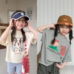 【80-130cm】Tシャツ 女の子 カートゥーン プリント 可愛い - 画像 (2)