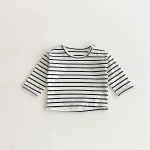 【73-100cm】ベビー ボーダー トップス 長袖Ｔシャツ - 画像 (6)