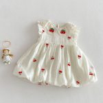 【66-110cm】ロンパース/ワンピース チェリー柄 姉妹服 おしゃれ - 画像 (6)