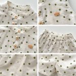 【73-110cm】セットアップ ノースリーブ ドット 肌に優しい - 画像 (9)