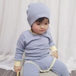 【66-90cm】ロンパース＆レギンス＆帽子 ボーダー 肌触り良い シンプル カラフル ベビー服 - 画像 (14)