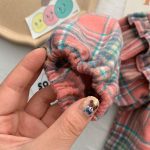 【66-100cm】シャツ チェック柄 コントラストカラー 可愛い トップス - 画像 (7)