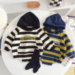 【66-90cm】ロンパース 帽子付き ボーダー 可愛い ベビー服 - 画像 (7)