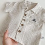 【80-120cm】セットアップ ストライプ グレー カジュアル 子供服 - 画像 (9)