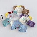 【73-120cm】セットアップ カラーバリ カートゥーン 可愛い ベビー服 - 画像 (8)