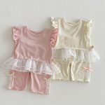 【73-110cm】シャツorパンツ フリル メッシュ シンプル 可愛い 女の子 - 画像 (6)