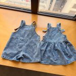 【80-150cm】デニムサロペット 総柄 カジュアル 兄妹お揃い - 画像 (14)