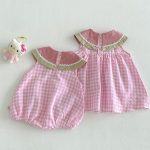 【66-110cm】ロンパースorワンピース スイカ ノースリーブ 姉妹服 - 画像 (8)