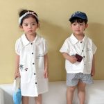 【80-150cm】セットアップorワンピース ツリー柄 ホワイト 兄妹お揃い - 画像 (14)