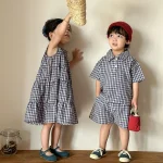 【80-150cm】キッズ チェク柄 セットアップ or ワンピース - 画像 (5)