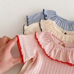 【66-90cm】ロンパース ベビー 女の子 おしゃれ フリル襟 - 画像 (10)