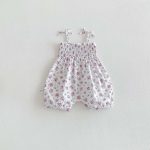 【66-90cm】サロペット フラワー柄 可愛い ベビー服 - 画像 (7)
