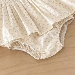 【73-100cm】セットアップ ブルーカーディガン＆花柄ブルマ おしゃれ ベビー服 - 画像 (8)