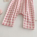 【73-100cm】サロペット 可愛い ピンク チェック ベビー服 - 画像 (13)
