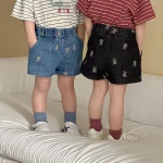 【80-150cm】ショートパンツ キッズ 男女兼用 熊柄 - 画像 (10)
