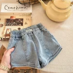 【80-130cm】ショートパンツ キッズ デニム 履きやすい - 画像 (6)