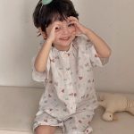 【90-160cm】ルームウェア 男の子 半袖 前開き カートゥーンプリント - 画像 (2)
