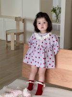 【66-100cm】ベビー 女の子 イチゴ柄 長袖 ワンピース - 画像 (6)