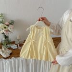 【73-100cm】ワンピース ベビー 女の子 蝶結び ノースリーブ - 画像 (4)