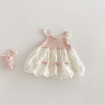 【予約販売】【66-90cm】キャミワンピース ベビー 女の子 蝶結び チュール