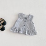 【73-100cm】シャツ or ショートパンツ ベビー 女の子 ドット ノースリーブ - 画像 (7)