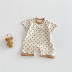 【66-90cm】カバーオール ベビー ドット柄 くまちゃん - 画像 (2)