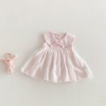 【66-90cm】ワンピース ベビー 女の子 チェック チュール スウィート - 画像 (2)