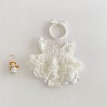 【66-90cm】ロンパース ベビー 女の子 スウィート チュール