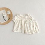 【66-100cm】ベビー 女の子 花柄 ロンパース/セットアップ - 画像 (6)