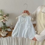 【73-100cm】ワンピース ベビー 女の子 蝶結び ノースリーブ - 画像 (5)