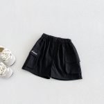 【73-100cm】シャツ or ショートパンツ ベビー ダブルポケット 英字 - 画像 (6)