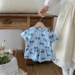 【80-130cm】セットアップ キッズ バイカラー 英字プリント - 画像 (7)